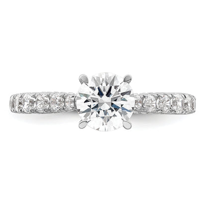 1.00ct. CZ Solid Real 14K White Gold Engagement Ring
