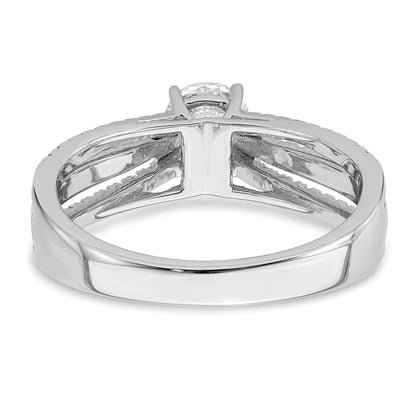 0.50ct. CZ Solid Real 14K White Gold Engagement Ring
