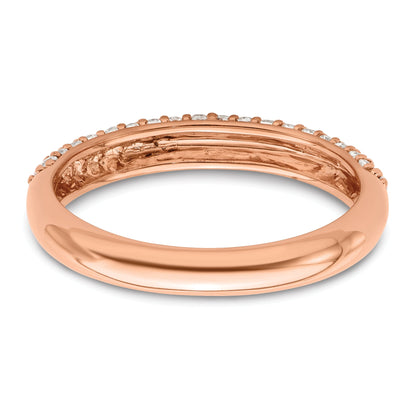 0.50ct. CZ Solid Real 14K Rose Gold Complete Cluster Wedding Wedding Band Ring