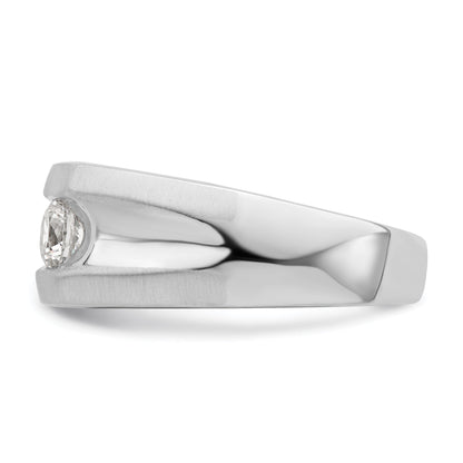 0.50ct. CZ Solid Real 14K White Gold 1-Stone Polished Men's Ring