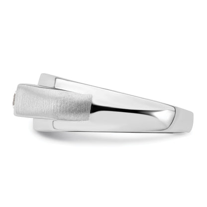 0.33ct. CZ Solid Real 14K White Gold Complete Men's Ring