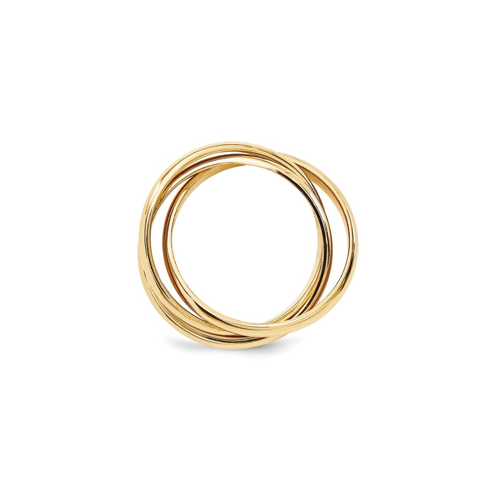 14k yellow gold polished rolling ring rr1 4 5