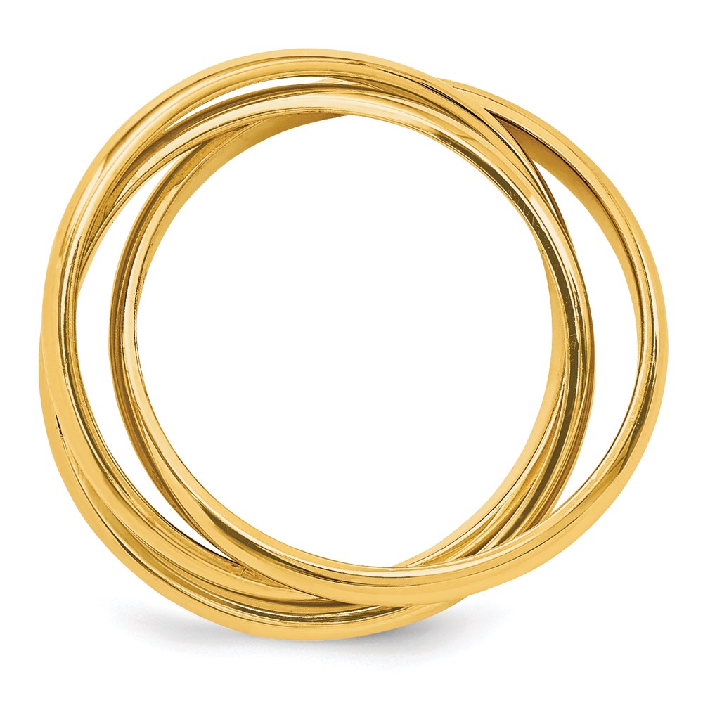 14k yellow gold polished rolling ring rr1 4 5