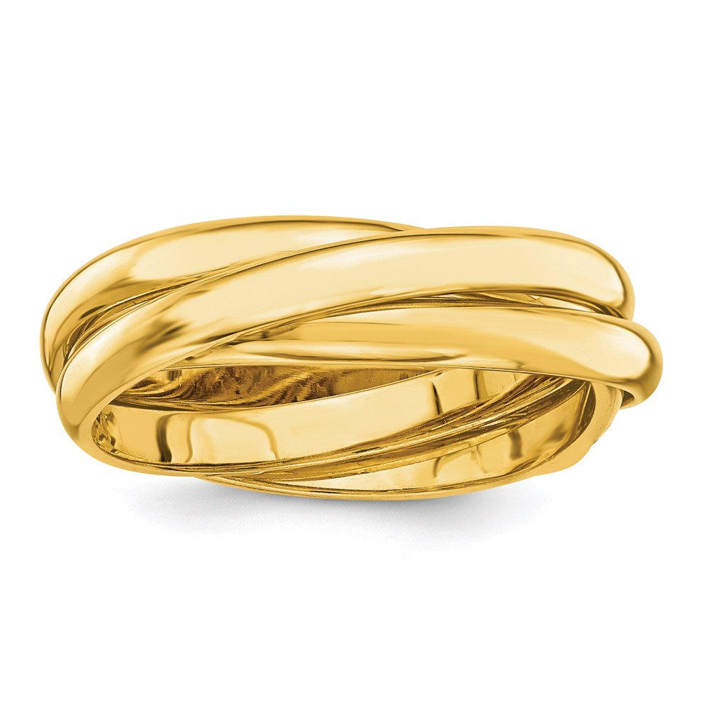 14k yellow gold polished rolling ring rr1 4 5