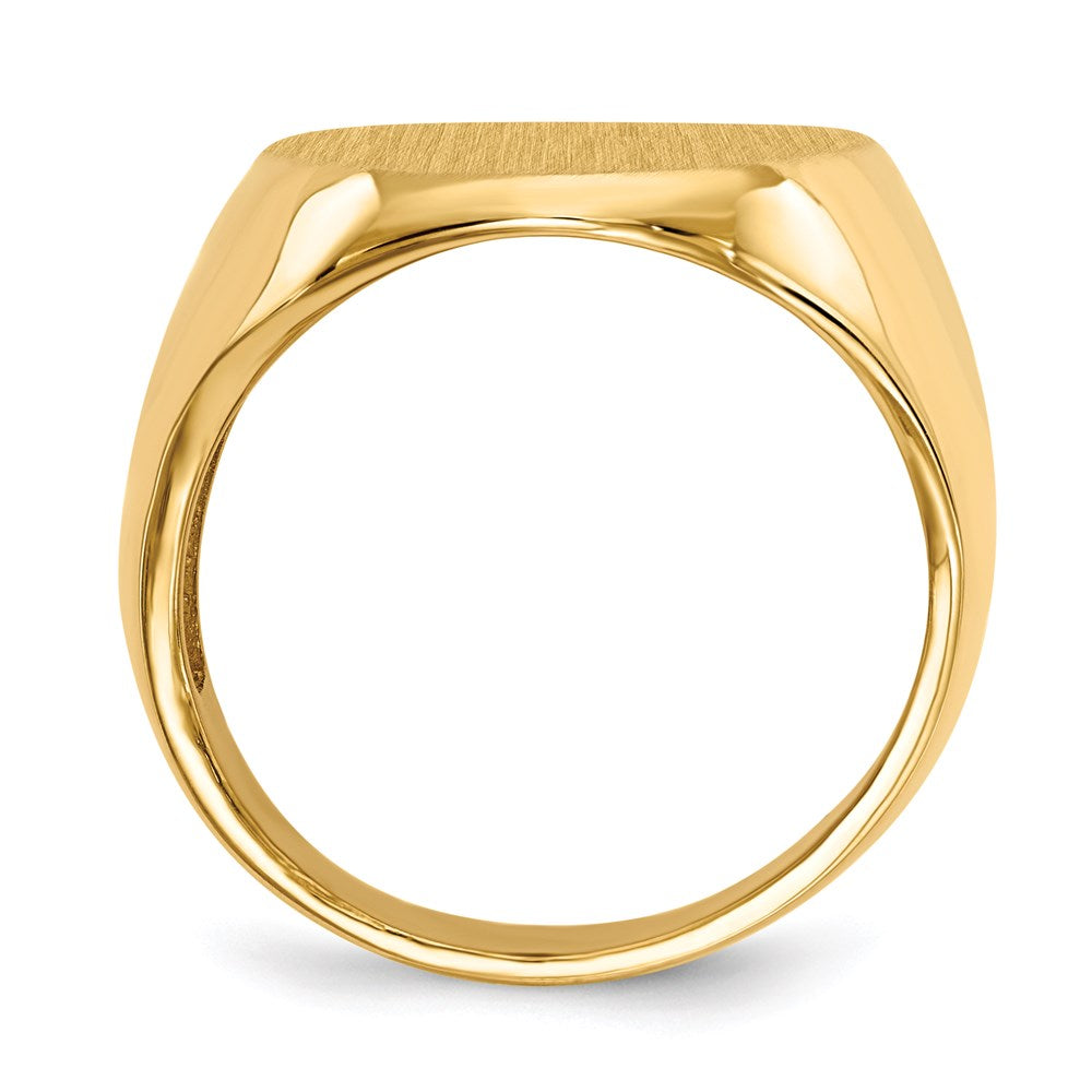 14k yellow gold 20 0x16 5mm open back mens signet ring rs120