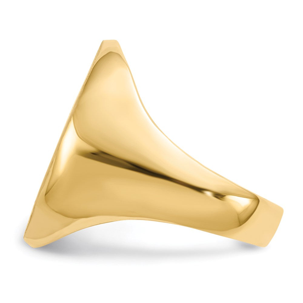 14k yellow gold 20 0x16 5mm open back mens signet ring rs120