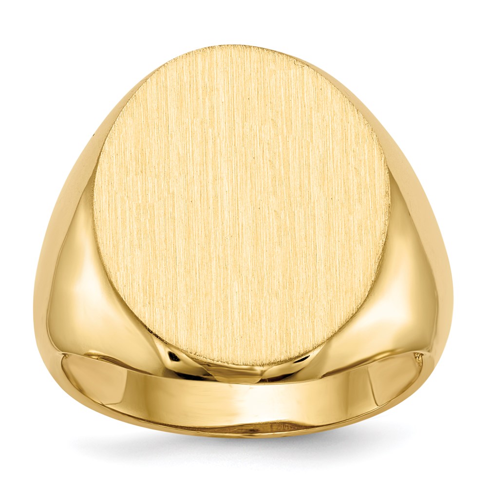 14k yellow gold 20 0x16 5mm open back mens signet ring rs120