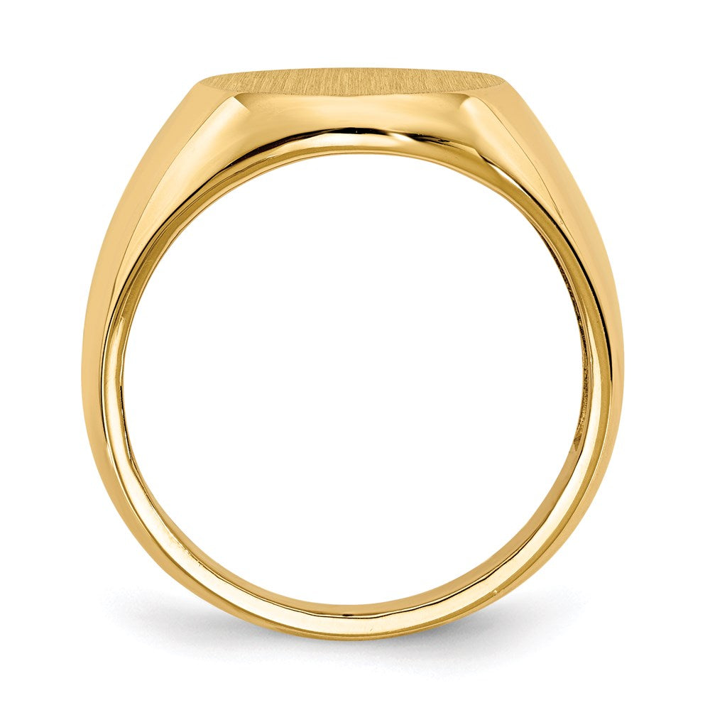 14k yellow gold 15 0x13 5mm open back mens signet ring rs134