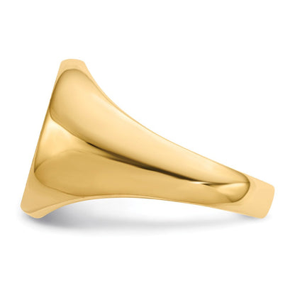 14k yellow gold 15 0x13 5mm open back mens signet ring rs134