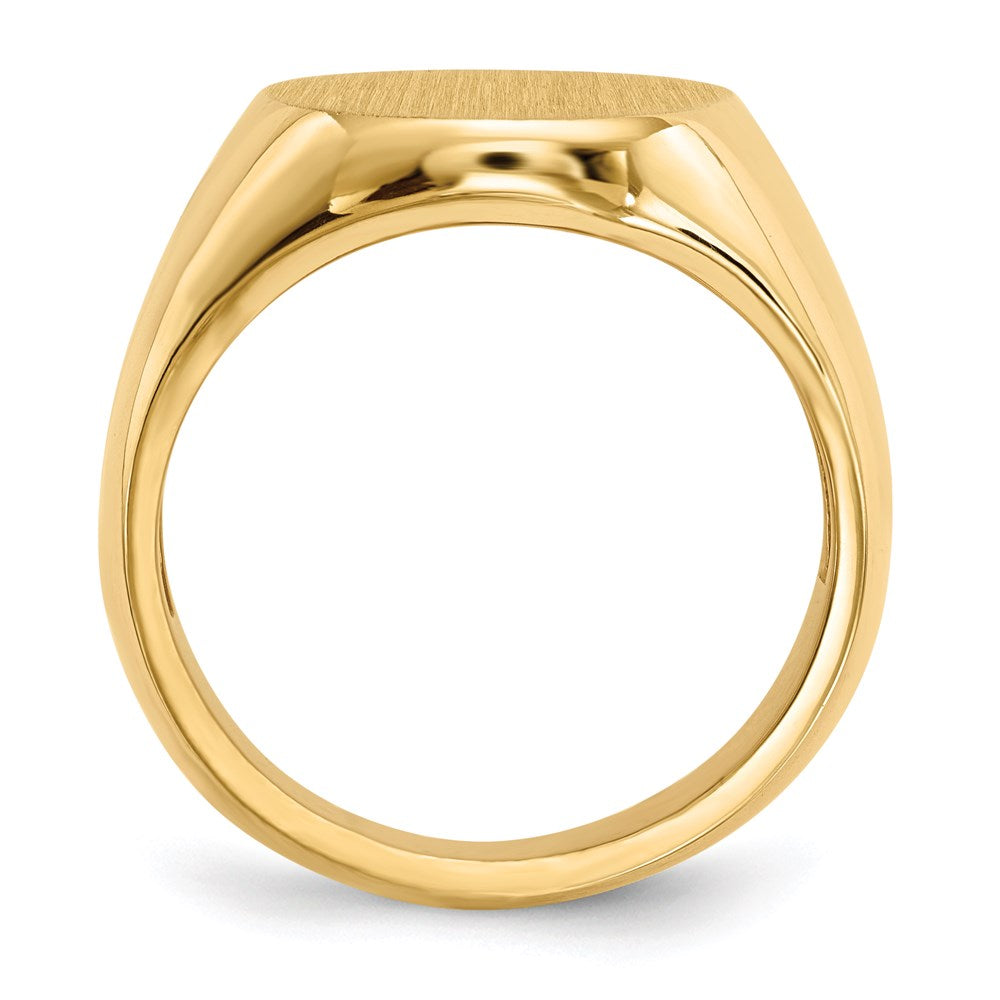 14k yellow gold 18 0x14 5mm open back mens signet ring rs136