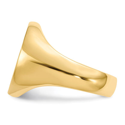 14k yellow gold 18 0x14 5mm open back mens signet ring rs136