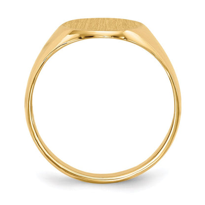 14k yellow gold 14 0x10 0mm closed back signet ring rs183
