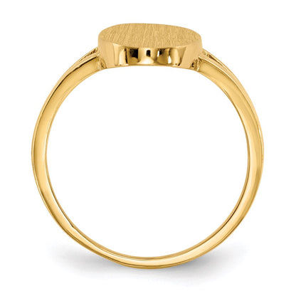 14k yellow gold 13 5x8 5mm closed back signet ring rs184