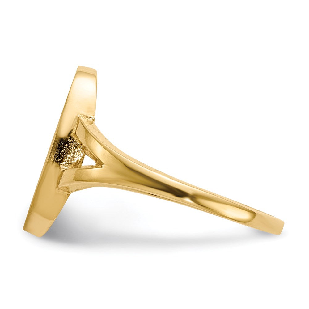 14k yellow gold 13 5x8 5mm closed back signet ring rs184