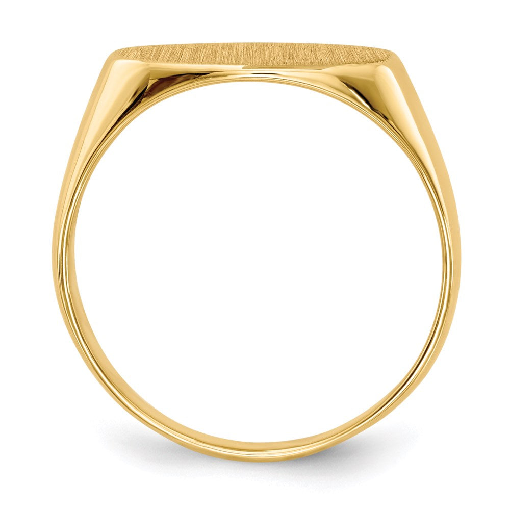 14k yellow gold 7 0x13 5mm closed back signet ring rs241