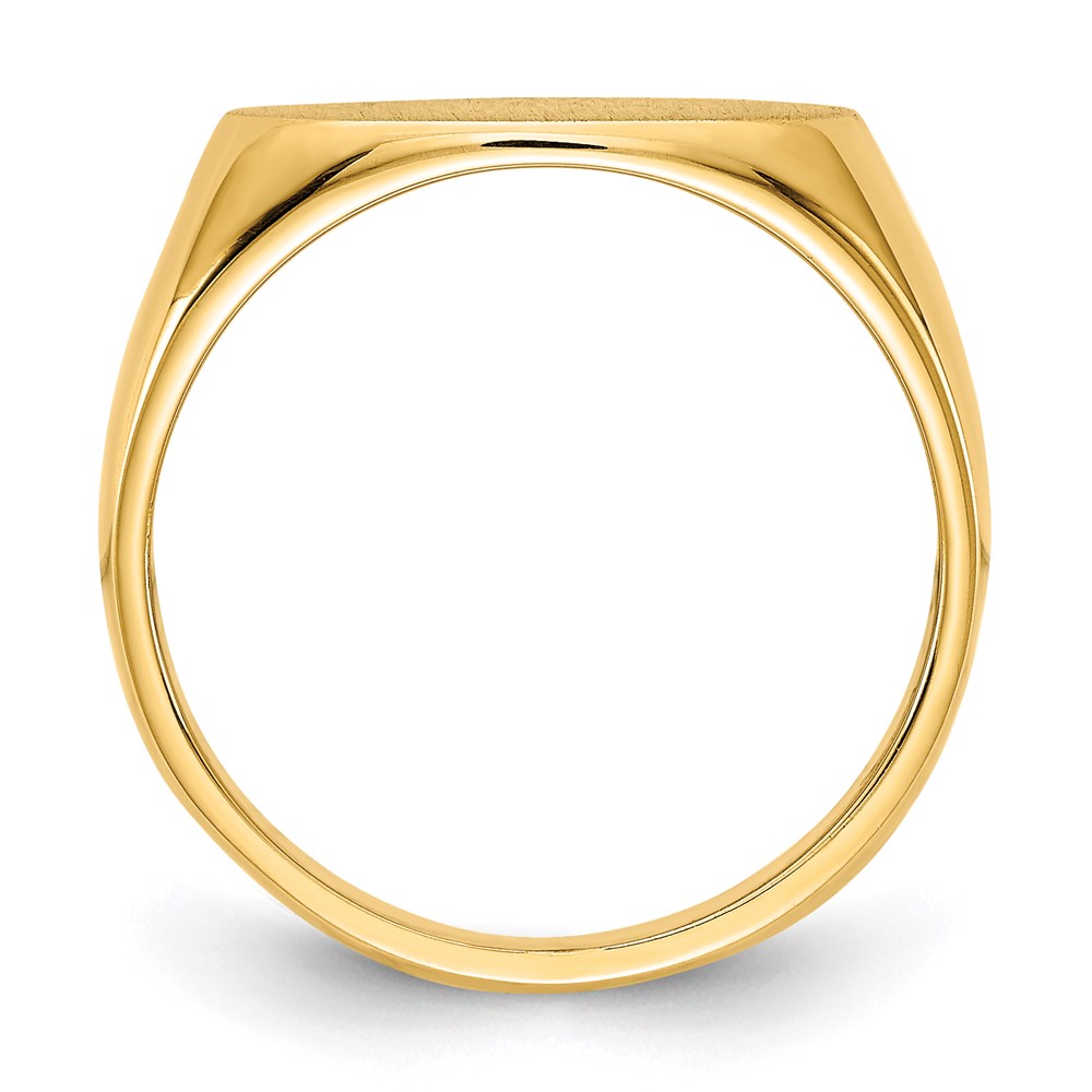 14k yellow gold 8 0x13 5mm closed back signet ring rs242