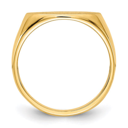 14k yellow gold 8 0x13 5mm closed back signet ring rs242