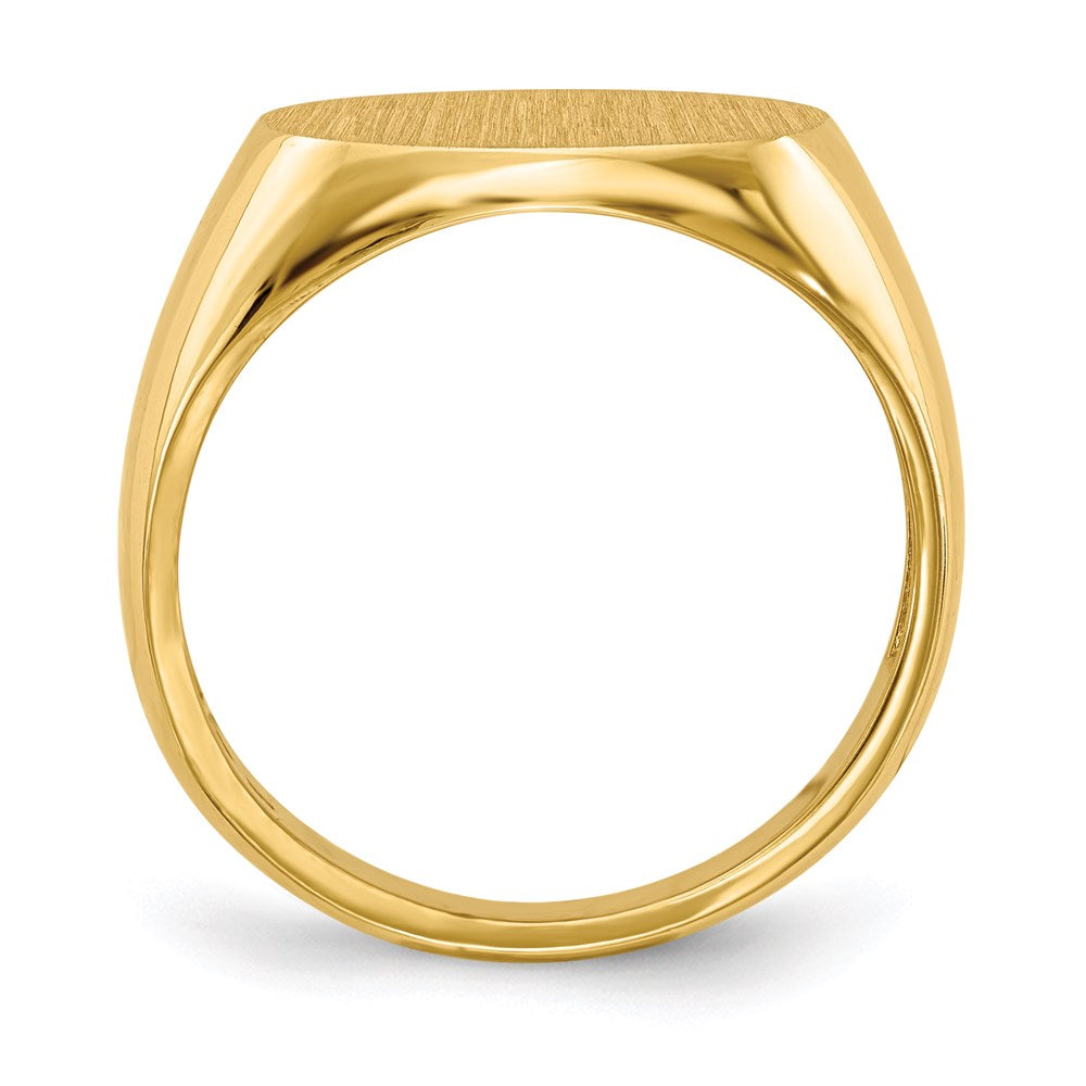 14k yellow gold 12 0x16 0mm open back mens signet ring rs256