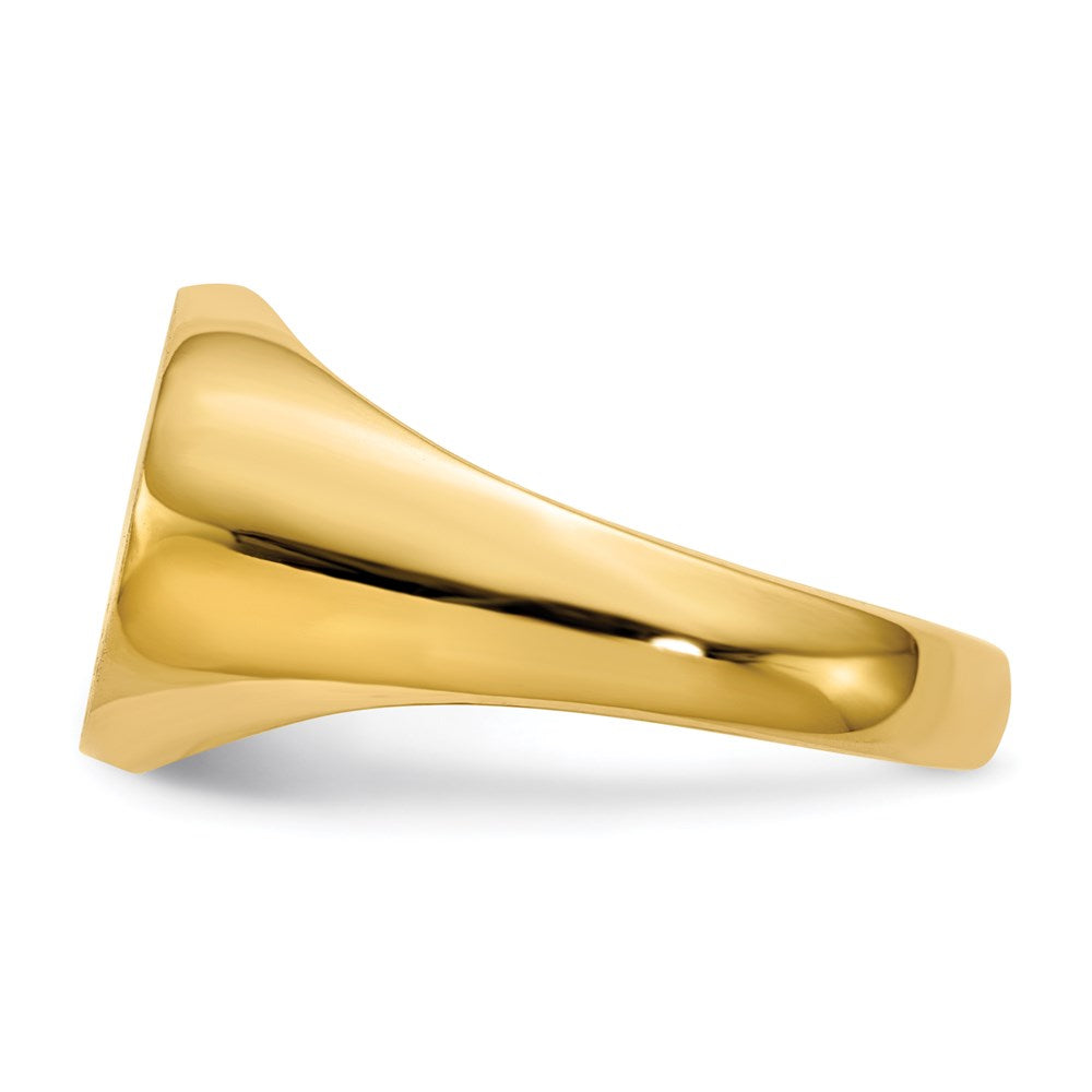 14k yellow gold 12 0x16 0mm open back mens signet ring rs256