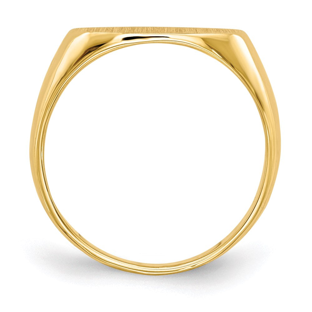 14k yellow gold 7 0x13 0mm closed back signet ring rs259