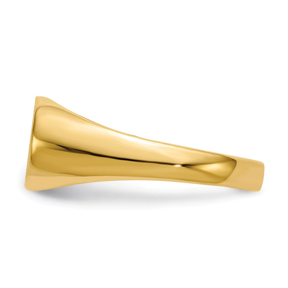 14k yellow gold 7 0x13 0mm closed back signet ring rs259