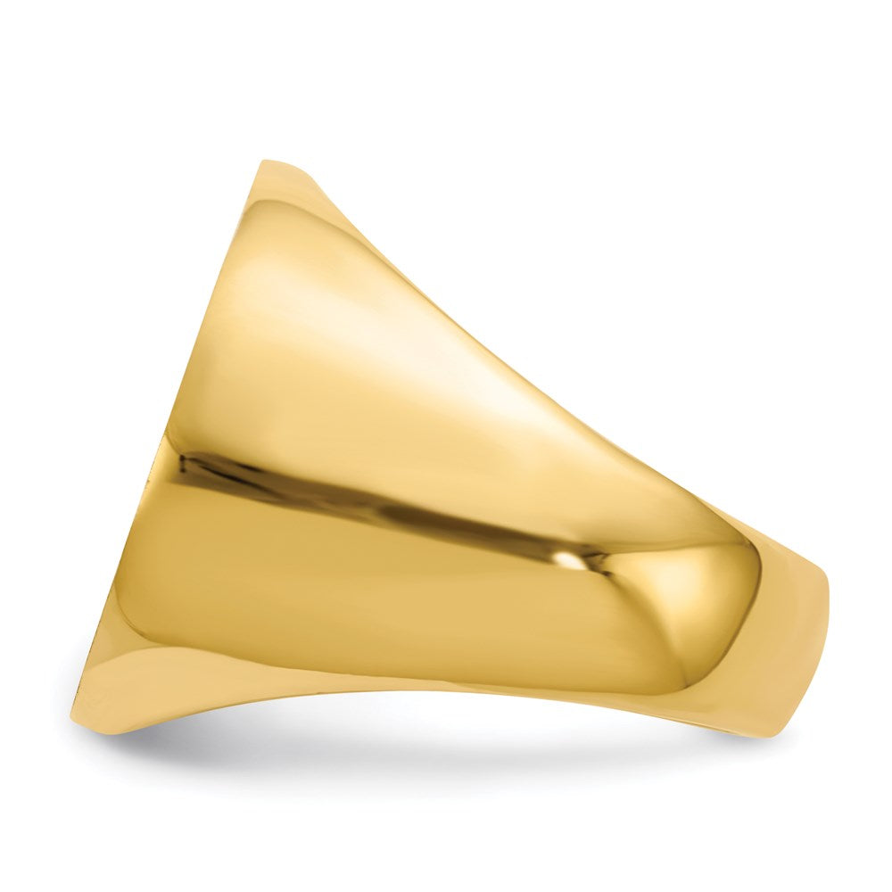 14k yellow gold 21 0x21 5mm open back mens signet ring rs290
