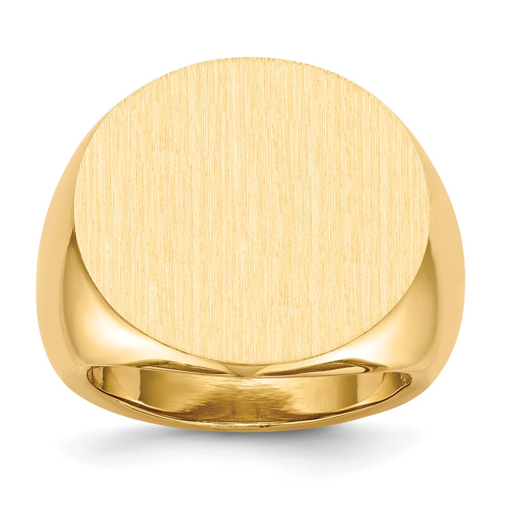 14k yellow gold 21 0x21 5mm open back mens signet ring rs290