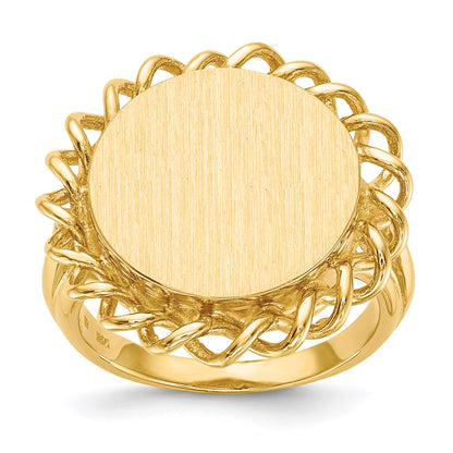 14k yellow gold 14 5x15 0mm open back signet ring rs294