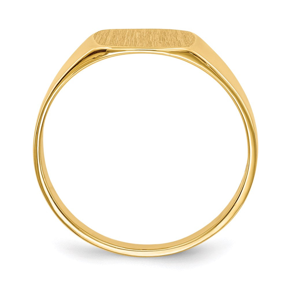 14k yellow gold 8 5x9 0mm closed back signet ring rs300
