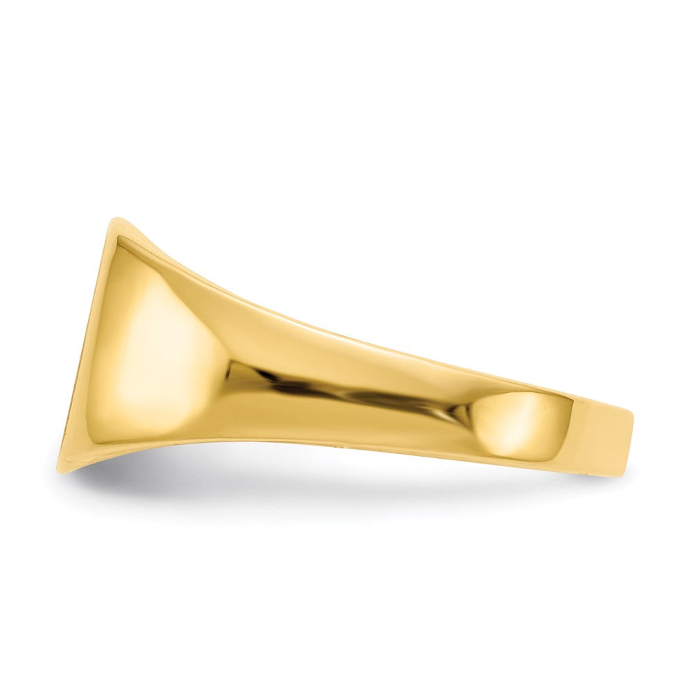 14k yellow gold 8 5x9 0mm closed back signet ring rs300