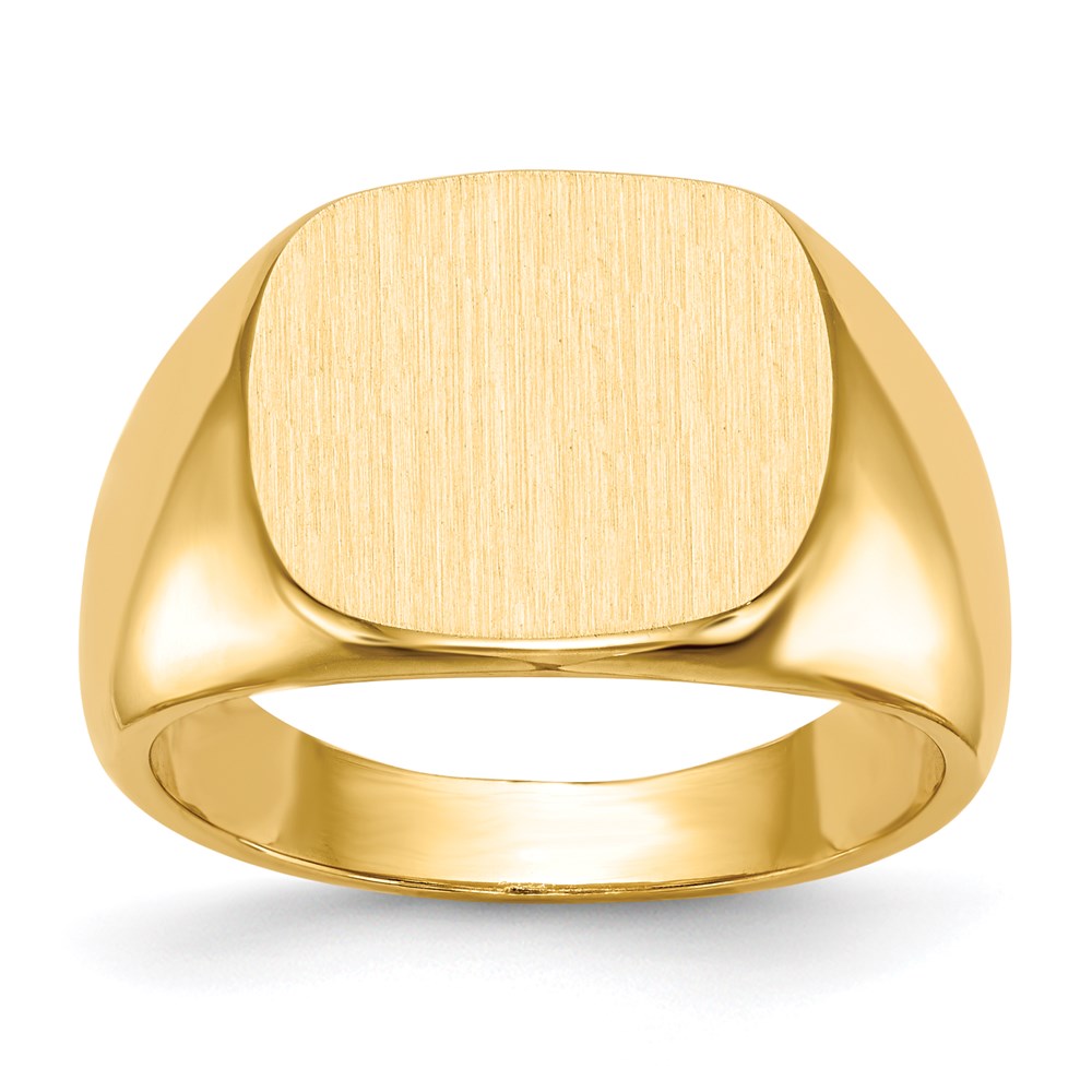 18k yellow gold mens signet ring 8rs322