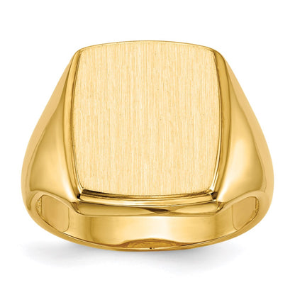 14k yellow gold 14 5x13 0mm open back mens signet ring rs328