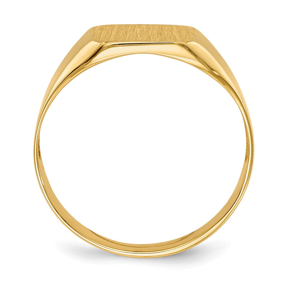 14k yellow gold 11 0x11 0mm open back mens signet ring rs335