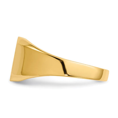 14k yellow gold 11 0x11 0mm open back mens signet ring rs335
