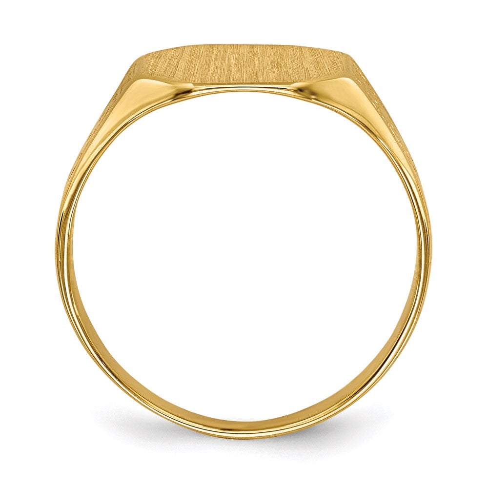 14k yellow gold 9 0x11 0mm closed back signet ring rs343