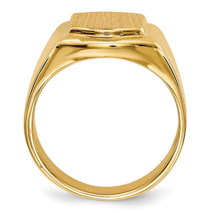 14k yellow gold mens signet ring rs388
