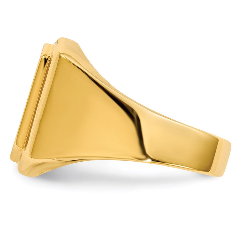 14k yellow gold mens signet ring rs388