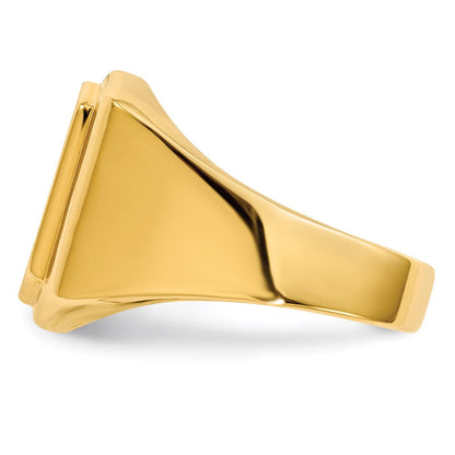 14k yellow gold mens signet ring rs388