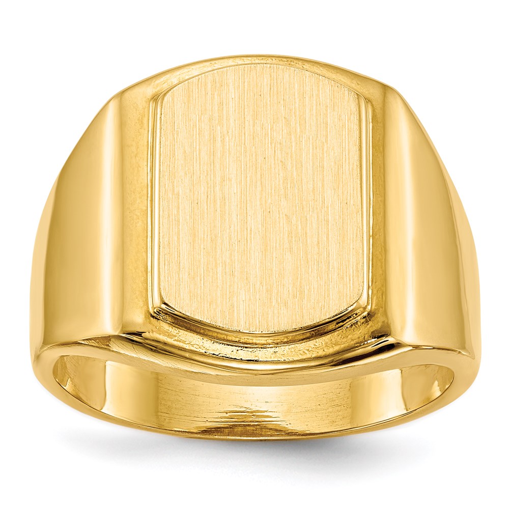 14k yellow gold mens signet ring rs388