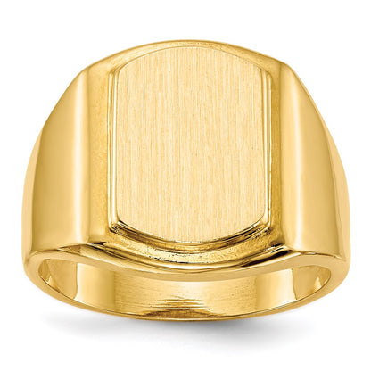 14k yellow gold mens signet ring rs388
