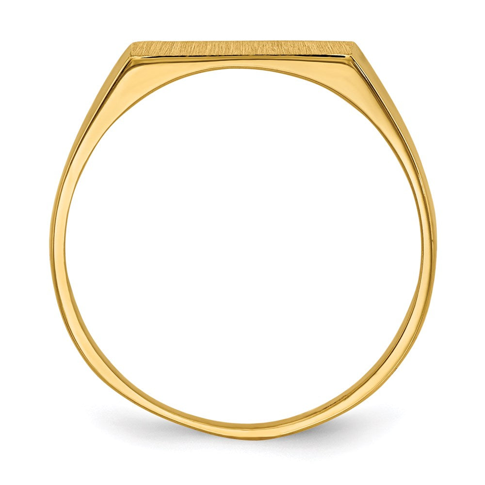 14k yellow gold 5 5 x12 0mm closed back signet ring rs401