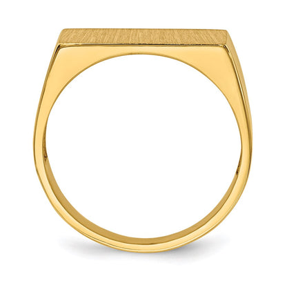 14k yellow gold 8 0x16 5mm open back mens signet ring rs410