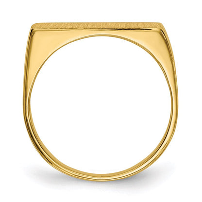 14k yellow gold 5 0x16 5mm closed back signet ring rs414