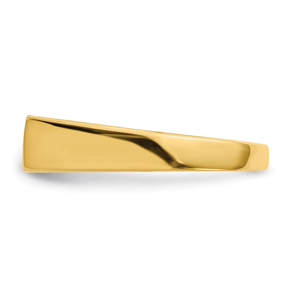 14k yellow gold 5 0x16 5mm closed back signet ring rs414