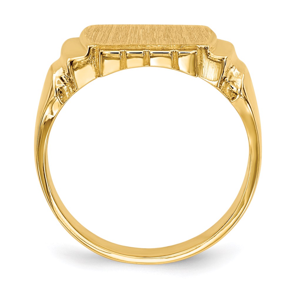 14k yellow gold 7 5x11 0mm closed back signet ring rs425