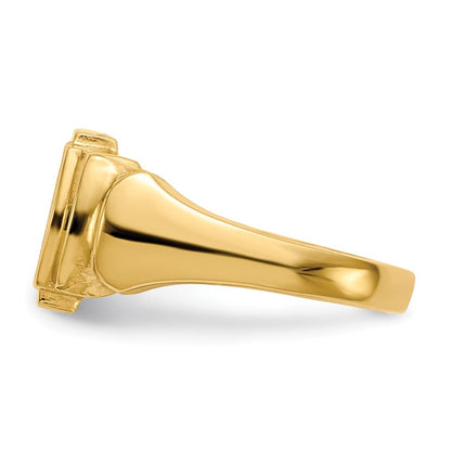14k yellow gold 7 5x11 0mm closed back signet ring rs425