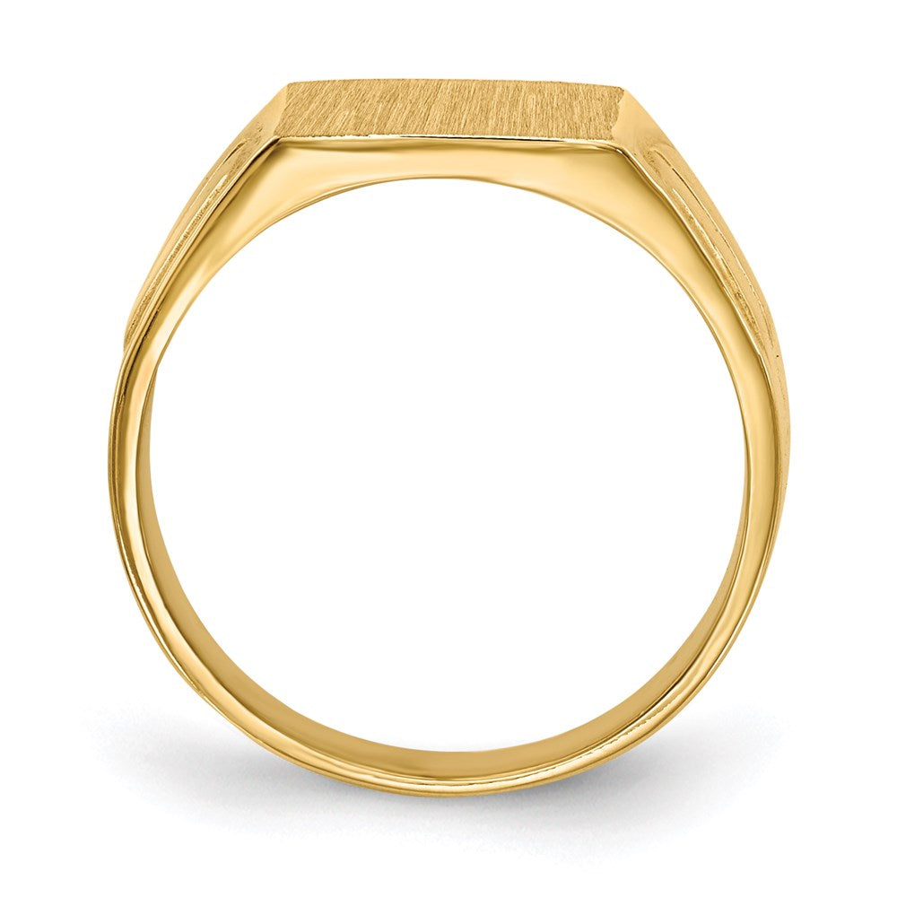 14k yellow gold 7 5x9 0mm closed back signet ring rs427