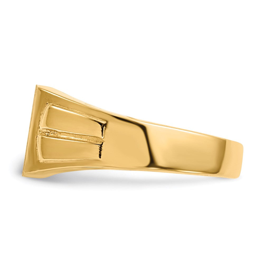 14k yellow gold 7 5x9 0mm closed back signet ring rs427