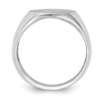 10K White Gold 18.0x14.5mm Open Back Men's Signet Ring