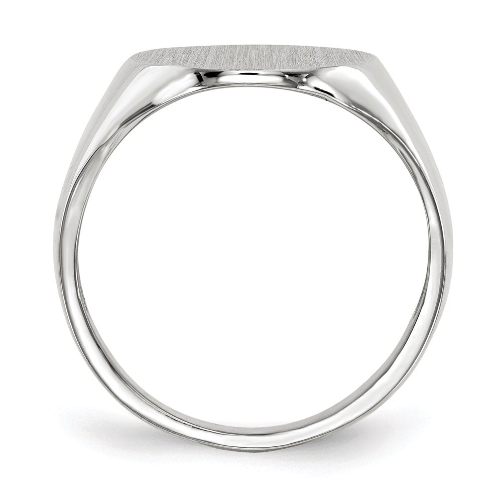 14k white gold 18 5x15 0mm closed back mens signet ring rs551